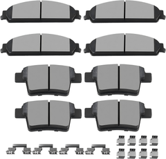 CCIyu D1070 D1071 Front & Rear Ceramic Brake Pads - For Ford Five Hundred, Freestyle, Taurus, Taurus X, Montego, Sable