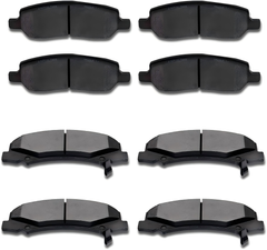 D1159 D698 8pcs Front Rear Ceramic Brake Pads Sets Fit For 2008-2009 For Buick Allure,2008-2009 For Buick LaCrosse,2006-2010 For Chevrolet Impala,2006-2007 For Chevrolet Monte Carlo