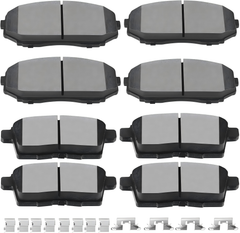 D1258 D1259 8pcs Front Rear Ceramic Brake Pads Sets Fit For 2007-2010 For Ford Edge,2007-2010 For Lincoln MKX,2007-2012 For Mazda CX-7,2007-2015 For Mazda CX-9