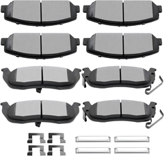 D1041 D1286 Ceramic Front Rear Disc Brake Pad Set Fit For 2005-2010 For Infiniti QX56, 2006-2012 For Nissan Armada, 2007-2010 For Nissan Titan,8pcs