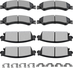 D1363 D1194 Front Rear Ceramic Brake Pads Kit Compatible with 2008-2014 Cadillac Escalade/ESV/EXT,For Chevrolet Avalanche/Silverado 1500/Suburban 1500/Tahoe,For GMC Sierra 1500/Yukon/Yukon XL 1500
