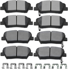 D1432 D1439 Front Rear Quiet Ceramic Brake Pads Sets Replacement for 2010-2012 for Hyundai Santa Fe,2013-2014 for Hyundai Santa Fe Sport,2011-2014 for Kia Sorento