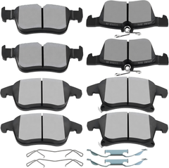 D1653 D1665 Front Rear Ceramic Brake Pads Set Fit For 2013-2018 Ford Fusion,For 2013-2020 Lincoln MKZ,For 2019-2020 Ford Fusion SE/Police Responder Hybrid/SSV Plug-In Hybrid(8 pcs)