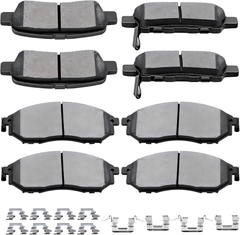 D888 D905 Front Rear Ceramic Brake Pads Set Fit For Nissan 370Z/350Z/Murano For Infiniti EX35/EX37/FX35/FX37/FX45/G25/G35/G37/M35/M35h/M37/M45/M56/Q40/Q50/Q70 (8 pcs)