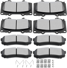D976 D606 Front Rear Semi-metallic Brake Pads Sets Compatible with Lexus GX460 2010-2017,Lexus GX470 2003-2009,Toyota 4Runner 2003-2017,For Toyota FJ Cruiser 2007-2014,For Toyota Sequoia 2001-2007