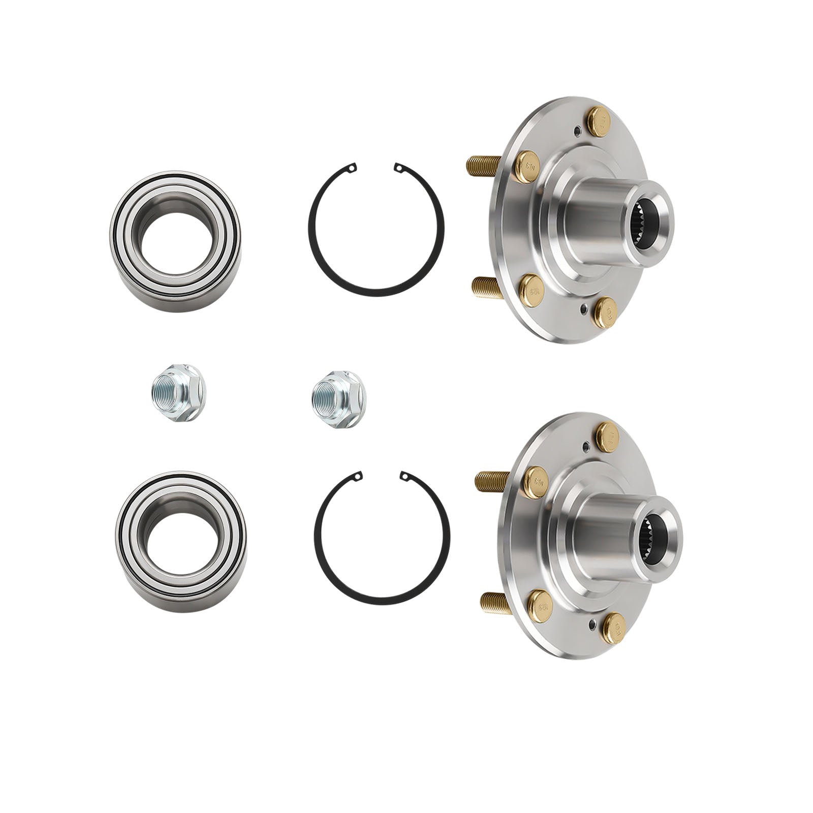 Front Left & Right Wheel Hub Bearing Assembly for Honda Accord 930455 2005-2007