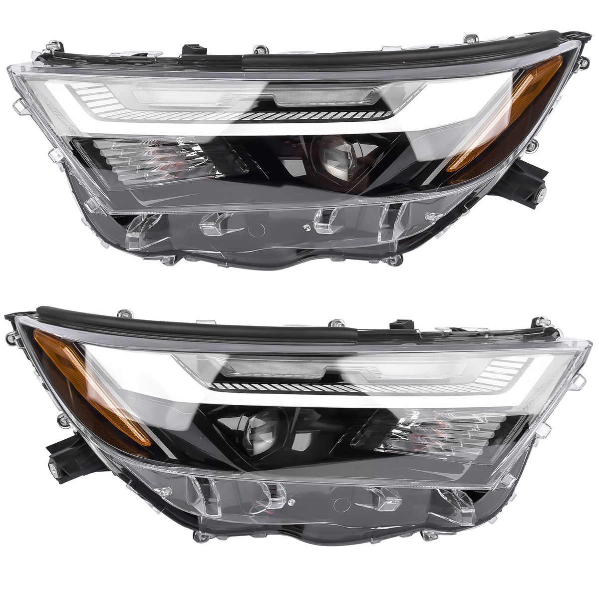 Pair Left+Right LED Headlight Lamp Assembly Replacement for Toyota RAV4 2.5L 2022 2023 2024 811500R350 811100R350