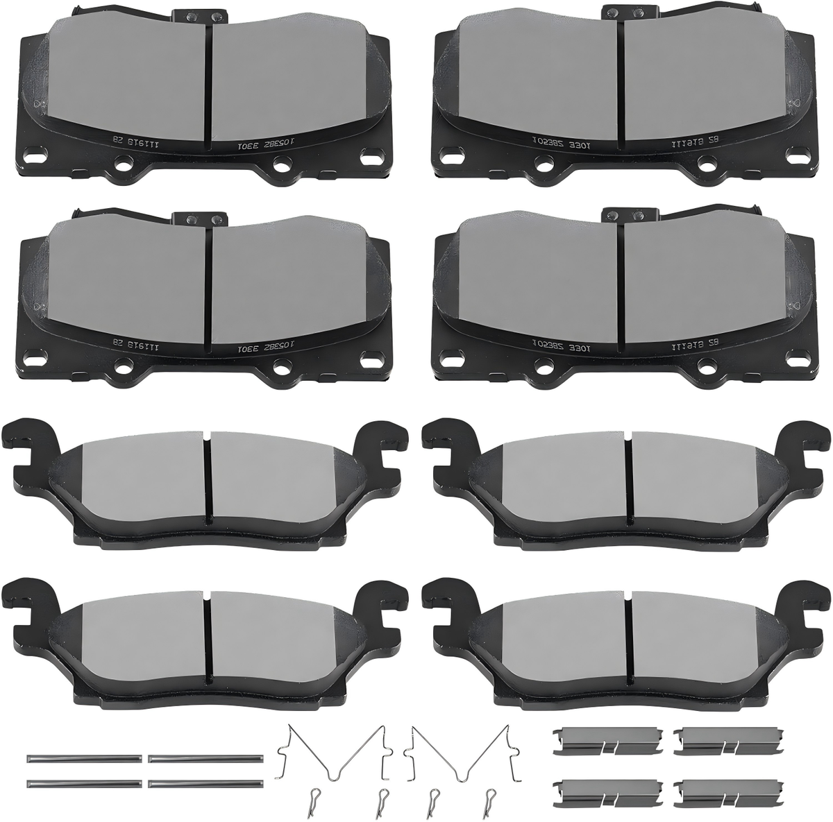 D1119 D1120 Ceramic Front Rear Brake Pad Set Fit For 2006-2010 For Hummer H3,2009-2010 For Hummer H3T