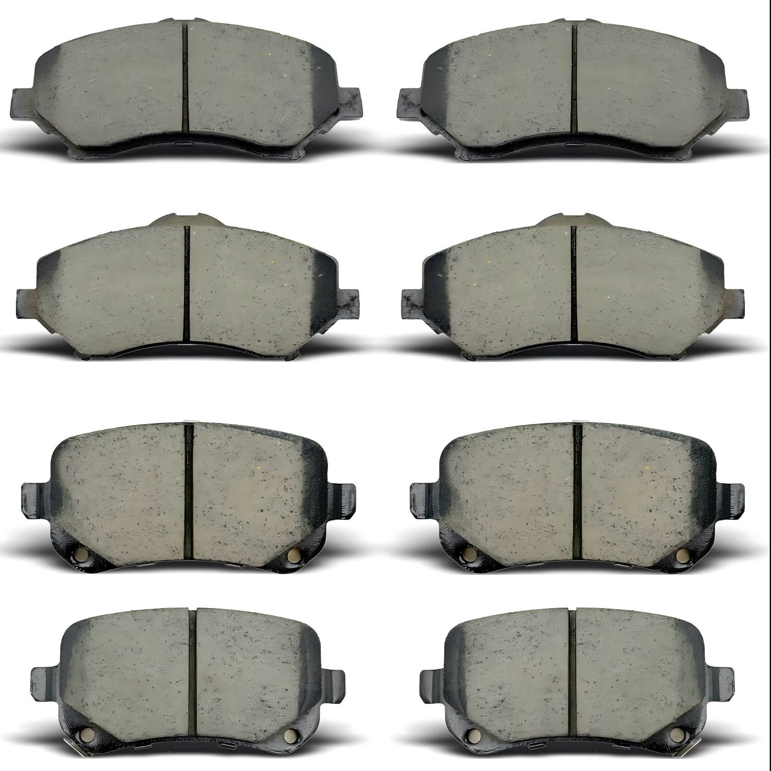 D1273 D1326 8pcs Front & Rear Ceramic Brake Pads Kits 08-12 For Chrysler Town & Country, 08-12 For Dodge Grand Caravan, 09-13 For Dodge Journey, 12 For Ram C/V, 09-12 For Volkswagen Routan