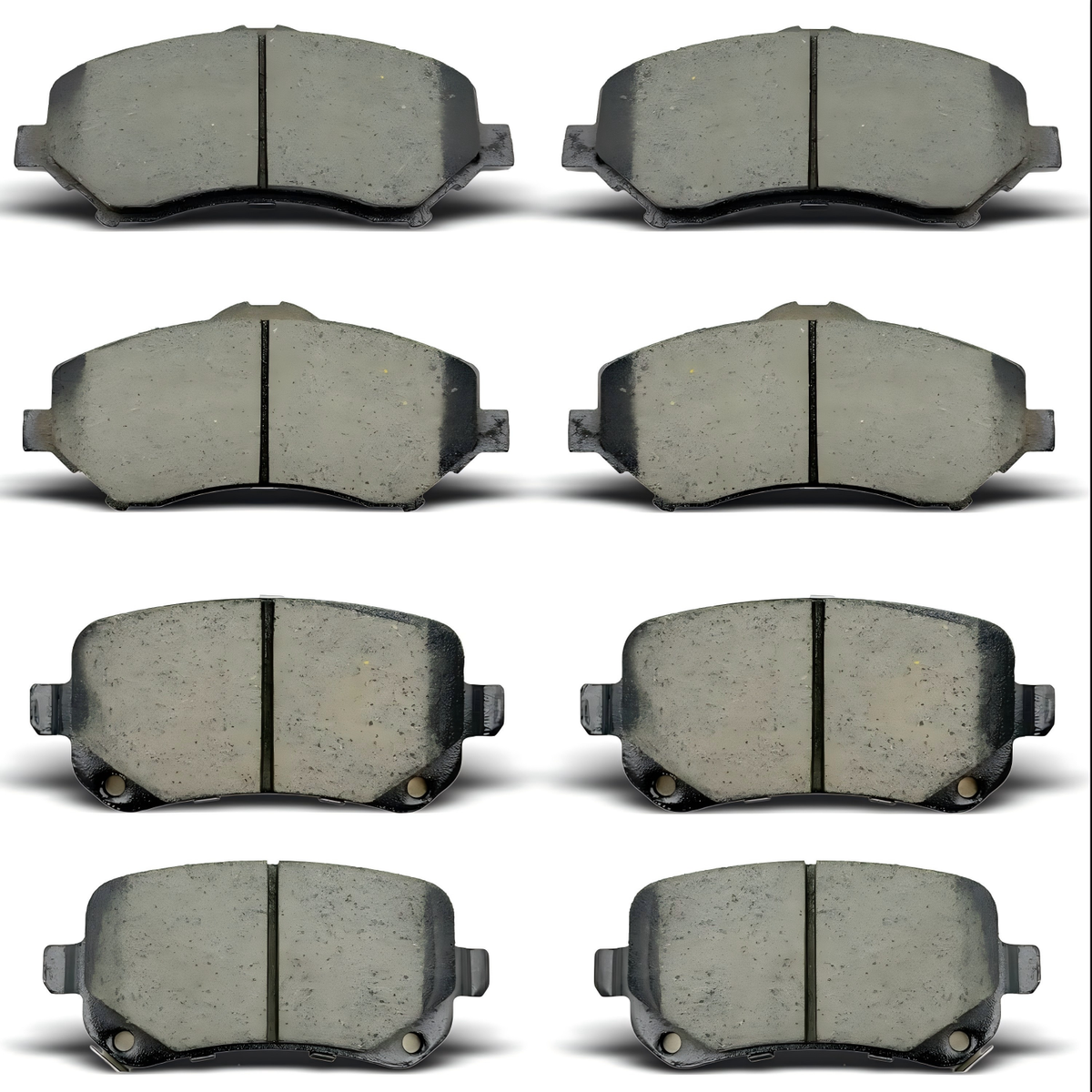 D1273 D1326 8pcs Front & Rear Ceramic Brake Pads Kits 08-12 For Chrysler Town & Country, 08-12 For Dodge Grand Caravan, 09-13 For Dodge Journey, 12 For Ram C/V, 09-12 For Volkswagen Routan