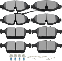 SCITOO D1760 D1761 Ceramic Brake Pads Sets Front & Rear w/Hardware Replacement For Audi For A3 15-16,For Audi For A3 Quattro 15-16,For Audi For TT Quattro 16-18,For VW For Jetta 19-21