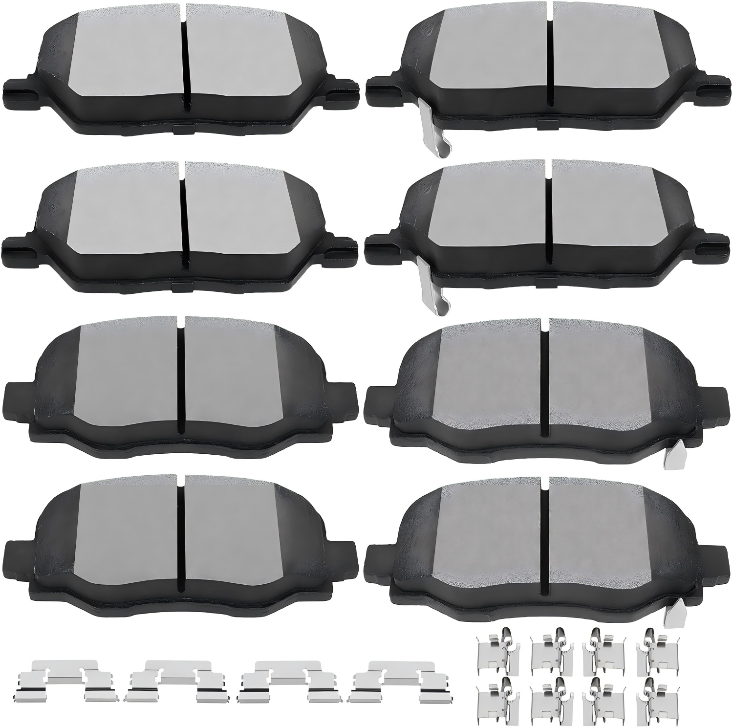 D1811 D1809 Front Rear Ceramic Brake Pads Set Fit For 2016-2018 Fiat 500X, For 2016-2020 Jeep Compass, For 2015-2019 Jeep Renegade (8 pcs)
