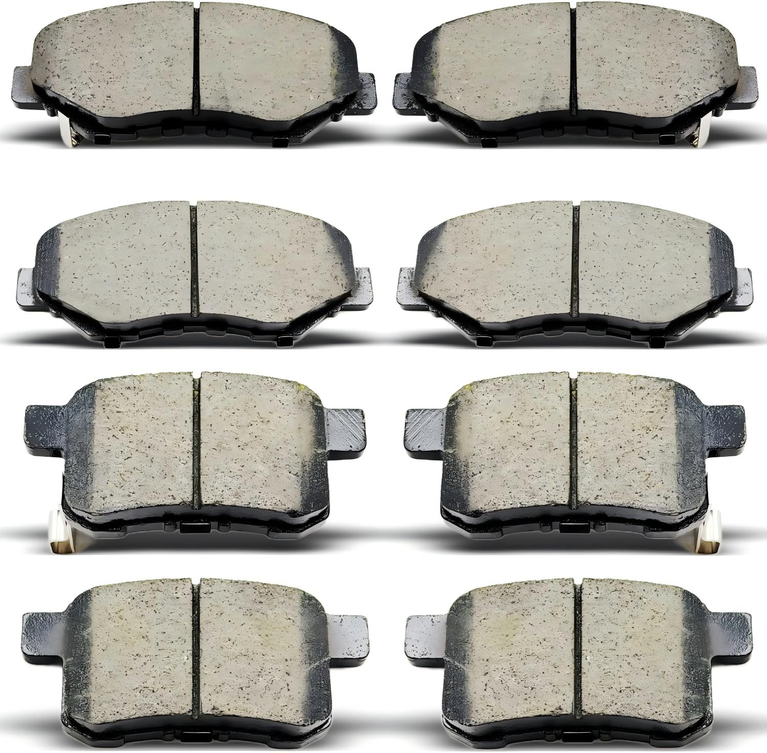 D787 D1451 8pcs Front Rear Ceramic Brake Pads Kit Fit For 2009-2010 Acura TSX,2008-2011 Honda Accord