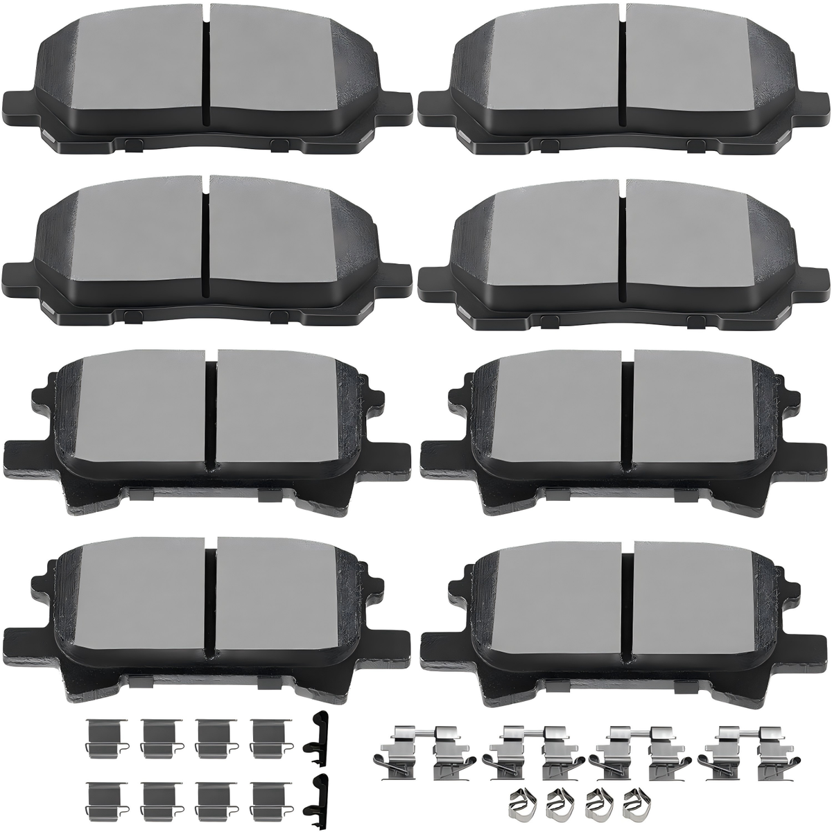 cciyu D884 D885 Front Rear Ceramic Brake Pads Kits 8pcs For 2001-2003 For Toyota For Highlander