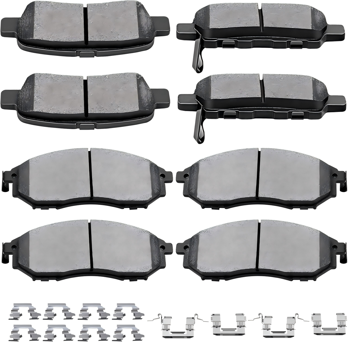 D888 D905 Front Rear Ceramic Brake Pads Set Fit For Nissan 370Z/350Z/Murano For Infiniti EX35/EX37/FX35/FX37/FX45/G25/G35/G37/M35/M35h/M37/M45/M56/Q40/Q50/Q70 (8 pcs)